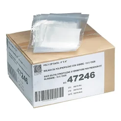C-Line 4" x 6" Reclosable Poly Bags, 2 Mil, Clear, 1000/Carton (47246)* Reclosable Poly Bags