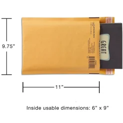 Staples 6.75 x 9 Self-Sealing Bubble Mailer (56563)* Bubble Mailers