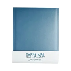 Happy Mail 8.5" x 11" Self-Sealing Bubble Mailer, Blue, Dozen (245157)* Bubble Mailers