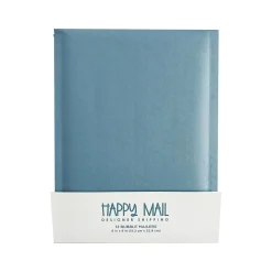 Happy Mail 6" x 9" Self-Sealing Bubble Mailer, Blue, Dozen (245154)* Bubble Mailers