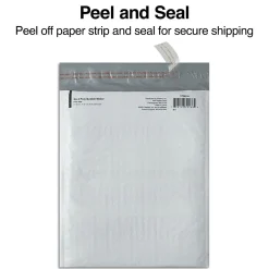 Staples 11 x 8.5 Self-Sealing Poly Mailer, White (ST56534)* Poly Mailers