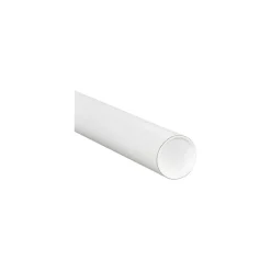 SI Products 3 X 6 WHT MAILING TUBES W/ CAP, 24/Ct* Mailing Tubes