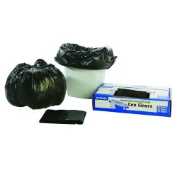 AbilityOne Envision 7-10 Gallon Industrial Trash Bag, 24" x 24", Low Density, 1 mil, Brown/Black, 250 Bags/Box (TRC2424)