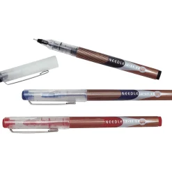 AbilityOne Skilcraft Needle Point Free Ink Rollerball Pens, Fine Point, Blue Ink / Blue Barrel, 12/Pk Discount