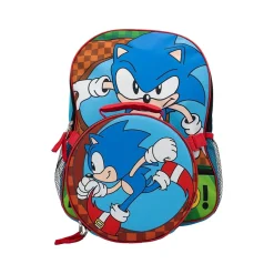Backpacks<Accessory Innovations Kids' 2-Piece Sonic The Hedgehog Backpack Set, Medium, Multicolor (B24SH58499-ST)