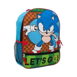 Backpacks<Accessory Innovations Kids' 2-Piece Sonic The Hedgehog Backpack Set, Medium, Multicolor (B24SH58499-ST)