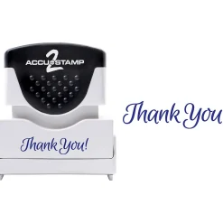 Accu-Stamp 2 Pre-Inked Stamp, "Thank You!", Blue Ink (035630)