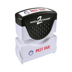 Accu-Stamp 2 Pre-Inked Stamp, PAST DUE, Blue and Red Inks (035543) Discount