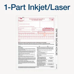 New 2024 1096 Summary Tax Form, 10/Pack (STAX1096-24) Tax Forms