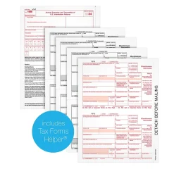 Outlet 2024 1099-MISC 4-Part Laser/Inkject Tax Forms and software, 50/pack (6103Q) Tax Forms