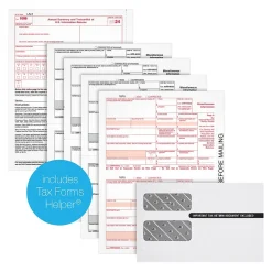 New 2024 1099-MISC 4-Part Laser/Inkject Tax Forms with Envelopes and software, 50/pack (LMISC425Q) Tax Forms