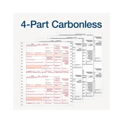 Discount 2024 1099-MISC Tax Form, 4-Part, 2-Up, Copy A, 1, B, 2, 24/Pack (STAX524MISC-24) Tax Forms