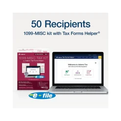 Best 2024 1099-MISC Tax Form with e-files and Access to Tax Forms Helper, 4-Part, 2-Up, Copy A, 1, B, 2, 50/Pack Tax Forms