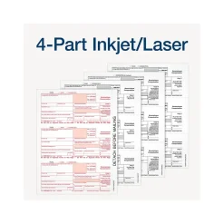 Hot 2024 1099-NEC Tax Form with 10 e-files, 4-Part, 3-Up, Copy A, 1, B, 2, 50/Pack (STAX550NEC-24) Tax Forms