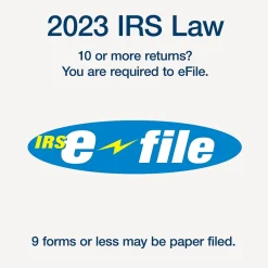 2024 1099-NEC Tax Form with Self-Seal Envelope, 4-Part, 3-Up, Copy A, 1, B, 2, 12/Pack (STAX512NEC-24) Tax Forms