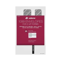Adams 2024 Self-Seal Security-Tinted Double-Window 1099 Tax Envelope, 9" x 5-5/8", White, 25/Pack (STAX1-24)* Business