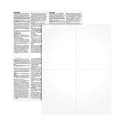 2024 W-2 Blank Front with Copy B&C Backers 4-Up (2x2) 2000 sheets/pack (LW24UPBBULK-S) Tax Forms