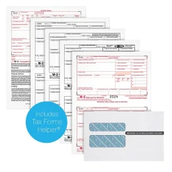 Best 2024 W-2 4-Part Laser/Inkject Tax Forms with Envelopes and software, 50/pack (LW2425Q) Tax Forms