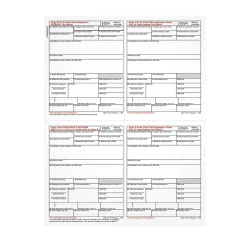 2024 W-2 4-up Employee Copy Cut Sheet, 100 sheets/pack (LW24UPALT100) Tax Forms