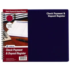 Sale ® Check, Payment and Deposit Register Journal, Ruled, Blue (AFR60) Accounting & Record Journals
