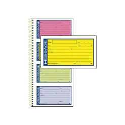 Adams High Impact Phone Message Pad, 5.25" x 11", Wide Ruled, Blue/Yellow/Green/Pink, 50 Sheets/Pad (SC1153RB) Sale