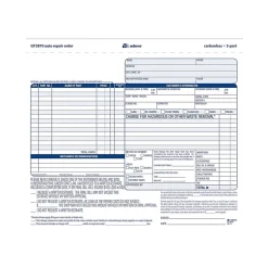 Best 3-Part Carbonless Auto Repairs, 8.5"L x 7.44"W, 50 Sets/Book (GT3870) Business Forms