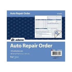 Best 3-Part Carbonless Auto Repairs, 8.5"L x 7.44"W, 50 Sets/Book (GT3870) Business Forms