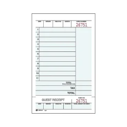 Discount 2-Part Carbonless Guest Checks, 4.25"L x 7.25"W, 250 Sets/Book (947SWC) Business Forms