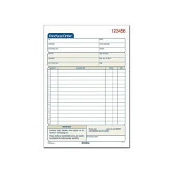 2-Part Carbonless Purchase Requisitions, 8.44"L x 5.56"W, 50 Sets/Book, 10/Box (DC5831-10) Business Forms