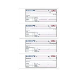 Online 2-Part Carbonless Receipts, 2.75"L x 7.13"W, 200 Sets/Book (DC1182) Business Forms