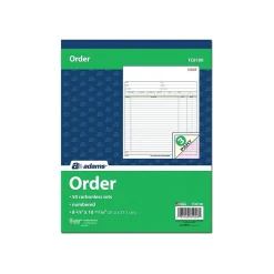 3-Part Carbonless Sales Orders, 10.69"L x 8.38"W, 50 Sets/Book (TC8100) Business Forms