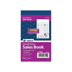 Online 2-Part Carbonless Sales Orders, 5.63"L x 3.34"W, 50 Sets/Book, 10/Pack (DC3510) Business Forms