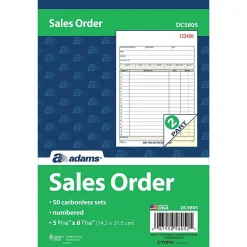 New 2-Part Carbonless Work Orders, 5.5625" x 8.4375", 10 Sets/Book, /Box (DC5805-10) Business Forms