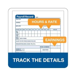 Best 2-Part Employee Payroll Record Book, Each (ABF D4743) Hr Forms