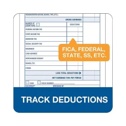 Best 2-Part Employee Payroll Record Book, Each (ABF D4743) Hr Forms