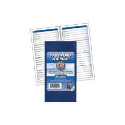 Best Password Journal, 3.25" x 6.25", 48 Pages, Navy (APJ99) Accounting & Record Journals