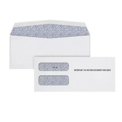 Adams Security Tinted Double Window 1099 Tax Form Envelope, White, 100/Pack (S1099-3E)* Security Tinted
