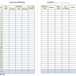 Hot Vehicle Mileage and Expense Record Book, 3 1/4" x 6 1/4" (AFR11) Business Forms