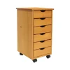 25.8" Solid Pine Drawer Cabinet, Medium (C0008) Storage Cabinets
