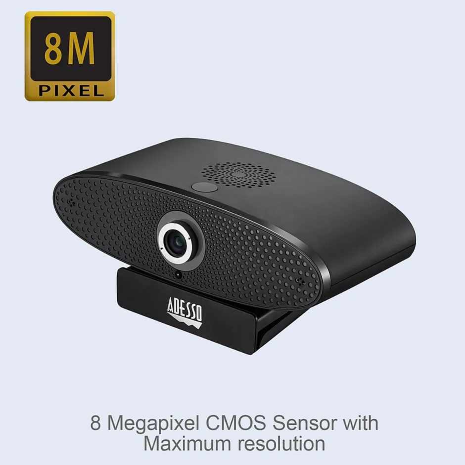 Adesso CyberTrack C100 HD 3840 x 2160 Webcam, 8 Megapixel, Black (Cybertrack C100)* Webcams