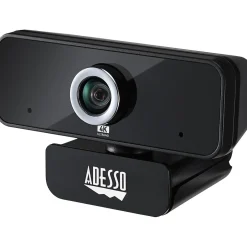 Adesso CyberTrack HD 3840x2160 Webcam, 8 Megapixels, Black (CYBERTRACK6S)* Webcams