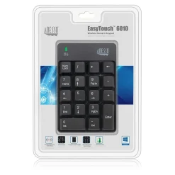 Adesso EasyTouch Wireless Keypad, Black (WKB-6010UB)* Ergonomic Keyboards