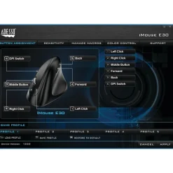 Adesso iMouse E30 Wireless Advanced Optical Mouse, Black* Ergonomic Mice