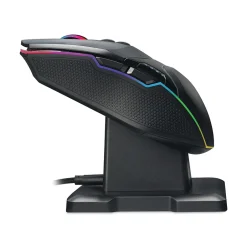 Adesso iMouse X50 Series Gaming Mouse with Charging Cradle, 2.4 GHz Frequency/33 ft Wireless Range, Left/Right Hand Use, Black* Mice