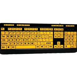 Adesso Luminous Wired Keyboard, Yellow/Black (AKB-132UY)* Keyboards