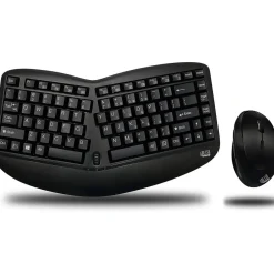 Adesso Wireless Mini Ergonomic Keyboard and Mouse Combo (WKB-1150CB)* Ergonomic Keyboard & Mouse Sets