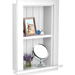 1-Shelf Recessed Wall Mount Shelf, 19" x 12.75" x 4.75", (515-01-WHI) Shelving