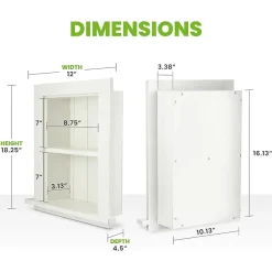 1-Shelf Recessed Wall Mount Shelf, 19