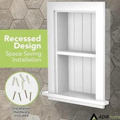 1-Shelf Recessed Wall Mount Shelf, 19