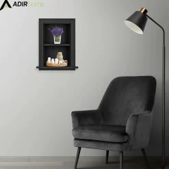 Hot 1-Shelf Wood Bathroom Recessed Wall Shelf, 19